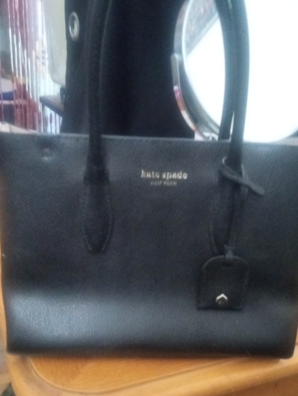 kate spade Black Pebbled Leather Tote with Hang Tag